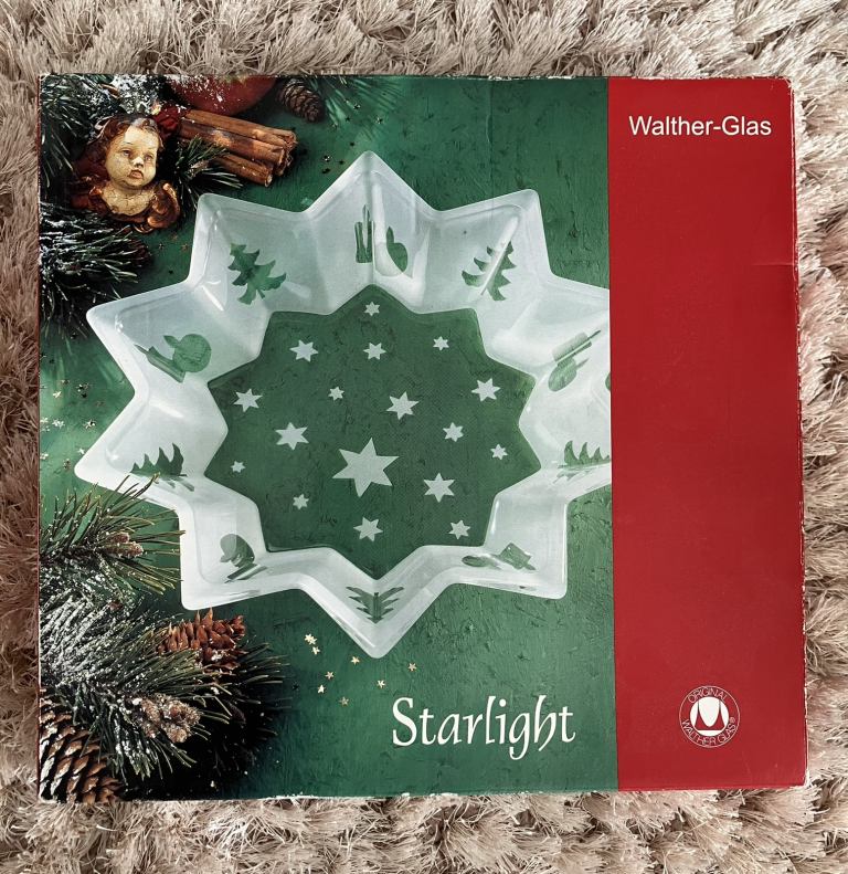 Starlight Walther-glas glass serving dish frosted Christmas/Xmas