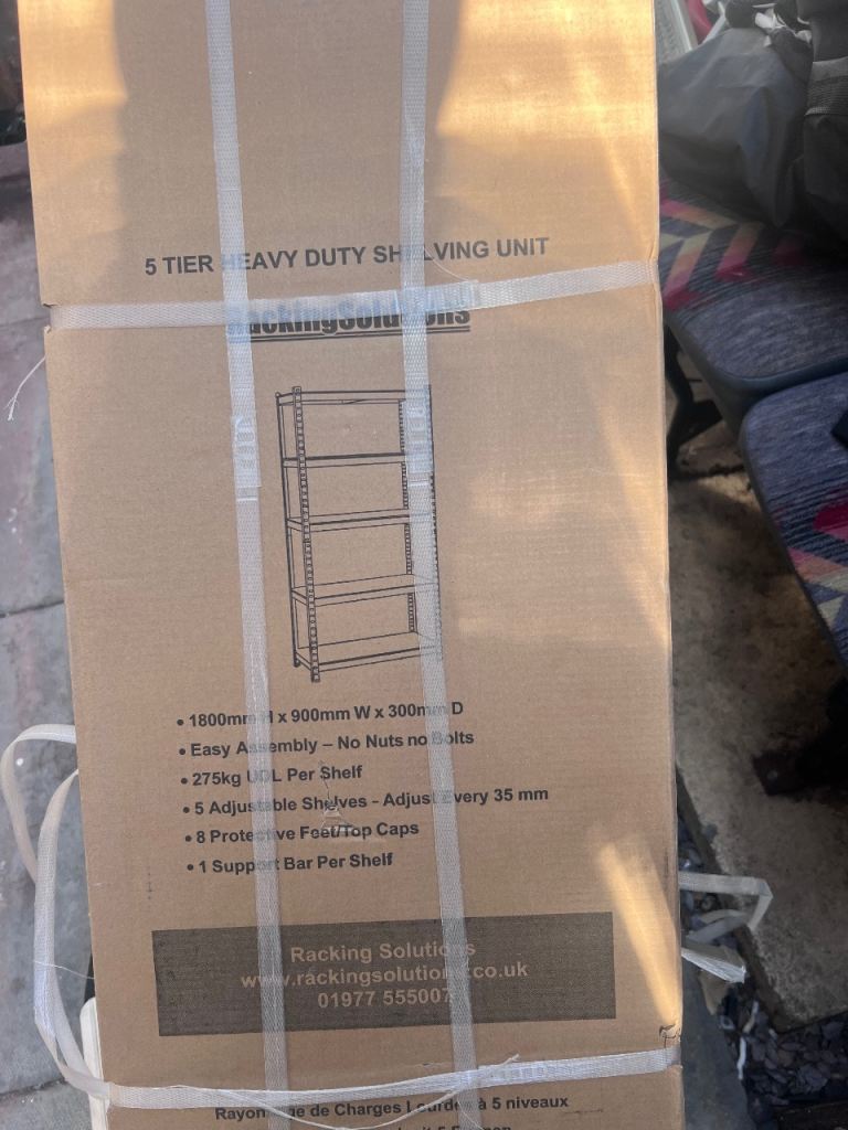 5-tier heavy-duty shelving unit from Racking