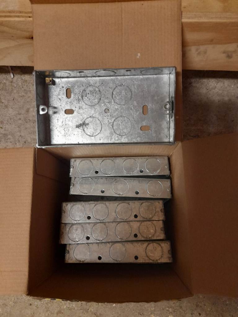 2 gang 25mm metal back box