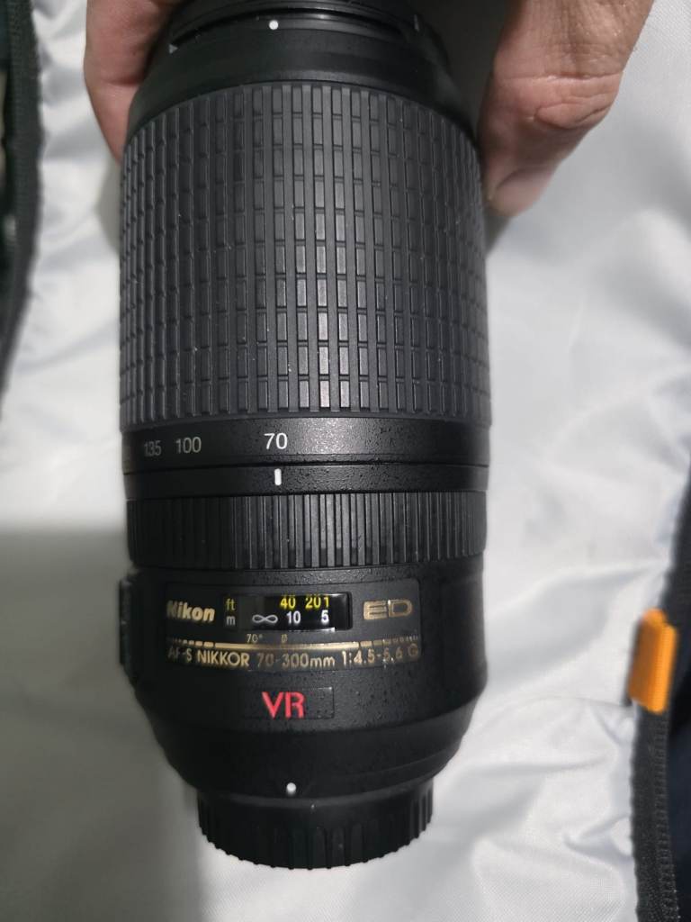 Nikon AF-S 70-300mm VR telephoto lens.