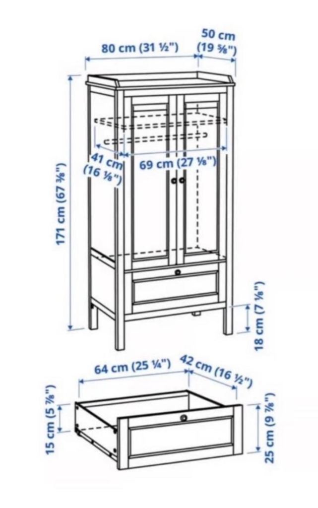 White IKEA Sundvik children wardrobe 