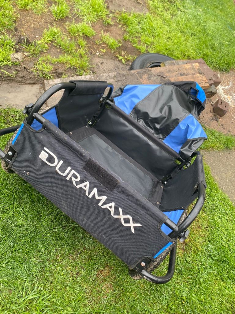 DURAMAXX Bike Trailer - Blue & Black, Good Condition