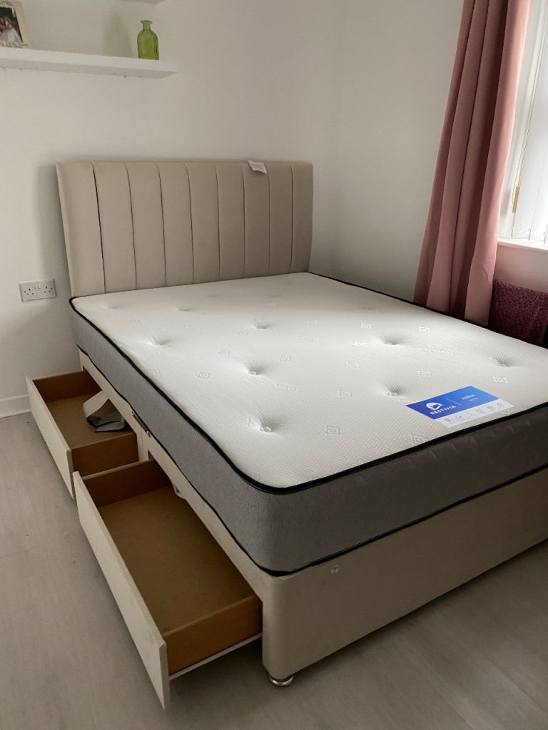 New double beds with 2 draws including mattress only £350 