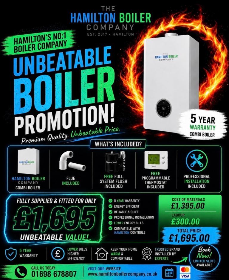 Boiler replacements Hamilton. For only £1299! Gas engineers