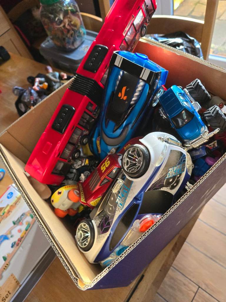 Large Box of Kids' Toy Cars and Vehicles – Good Condition, £20.00 for Sale