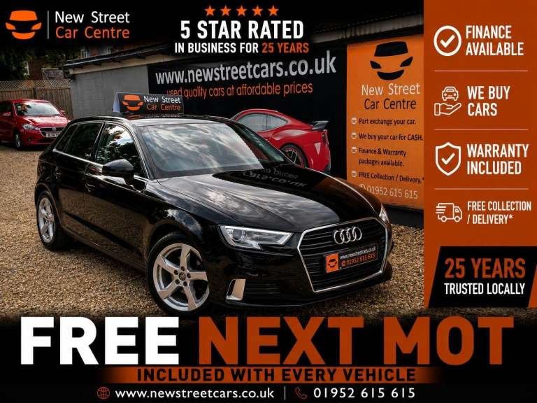 2017 Audi A3 2.0 TDI Sport Sportback Euro 6 (s/s) 5dr HATCHBACK Diesel Manual