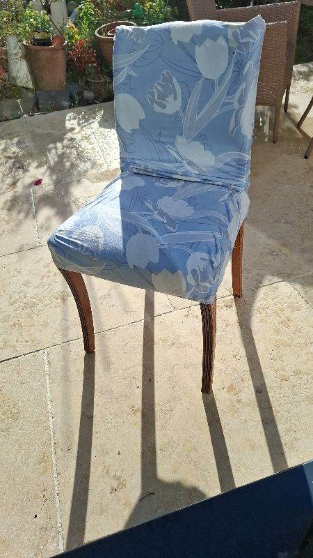 Antique Wooden Dining Chairs with Washable Covers