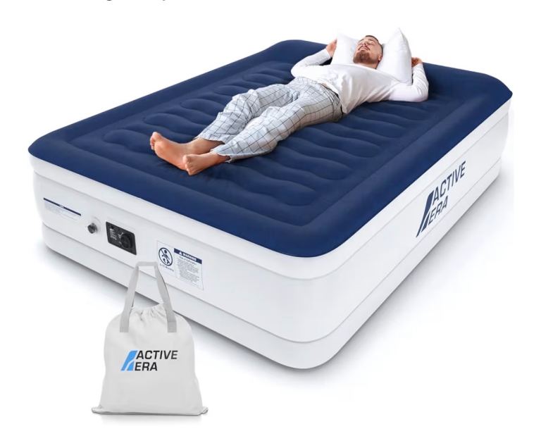 King Size Inflatable Mattress with Built-In Electric Pump – Excellent Condition