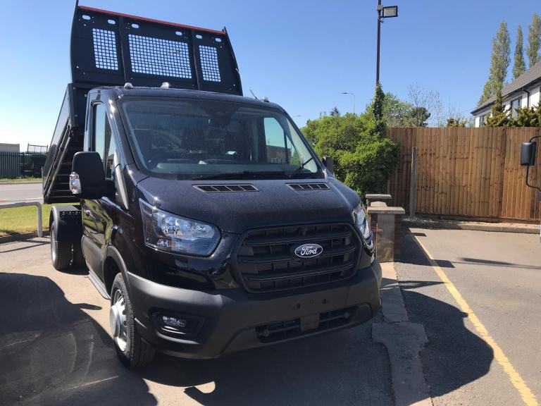 NEW Ford Transit T/Wheel Tipper 350MWB 2.0L 130PS 6 Spd Agate Black AC TOWBAR