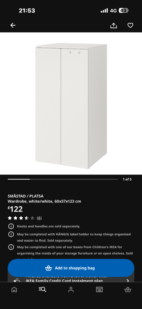 Kids ikea wardrobe 