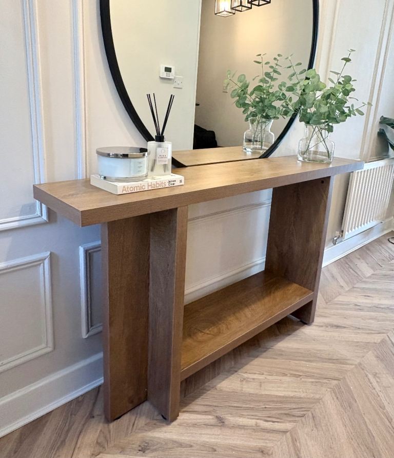 New wood console table side board