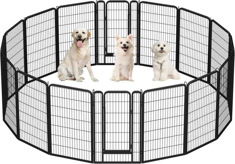 Yaheetech Lightweight Dog Playpen, 16 Panel 120cm Dog Fence