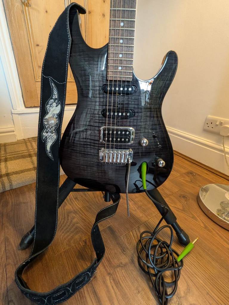 Ibanez SA Series electric guitar, Hercules stand Blackstar Amp, TGI gig case, Boss tuner, 