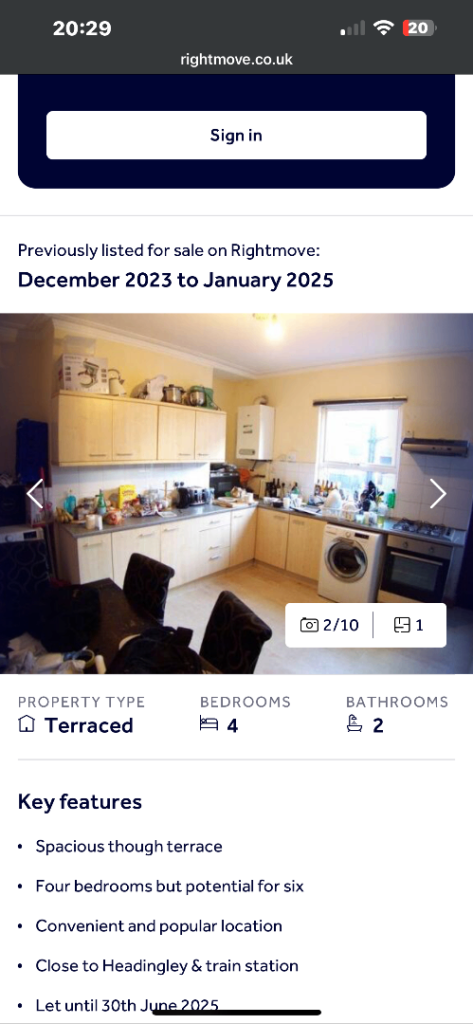 Student house to let