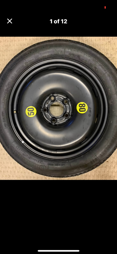 BMW F39 models 17” unused space saver wheel and carry case bag