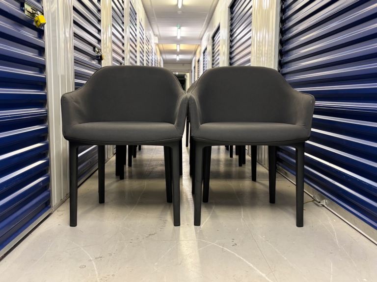 Vitra Softshell Lounge Chairs (12) – Grey Fabric – £100