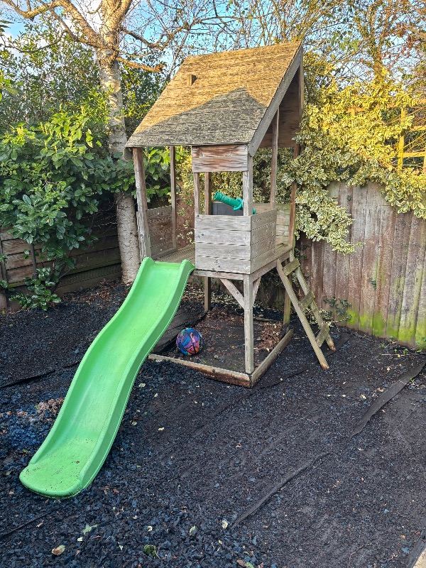 TP climbing frame with slide. 