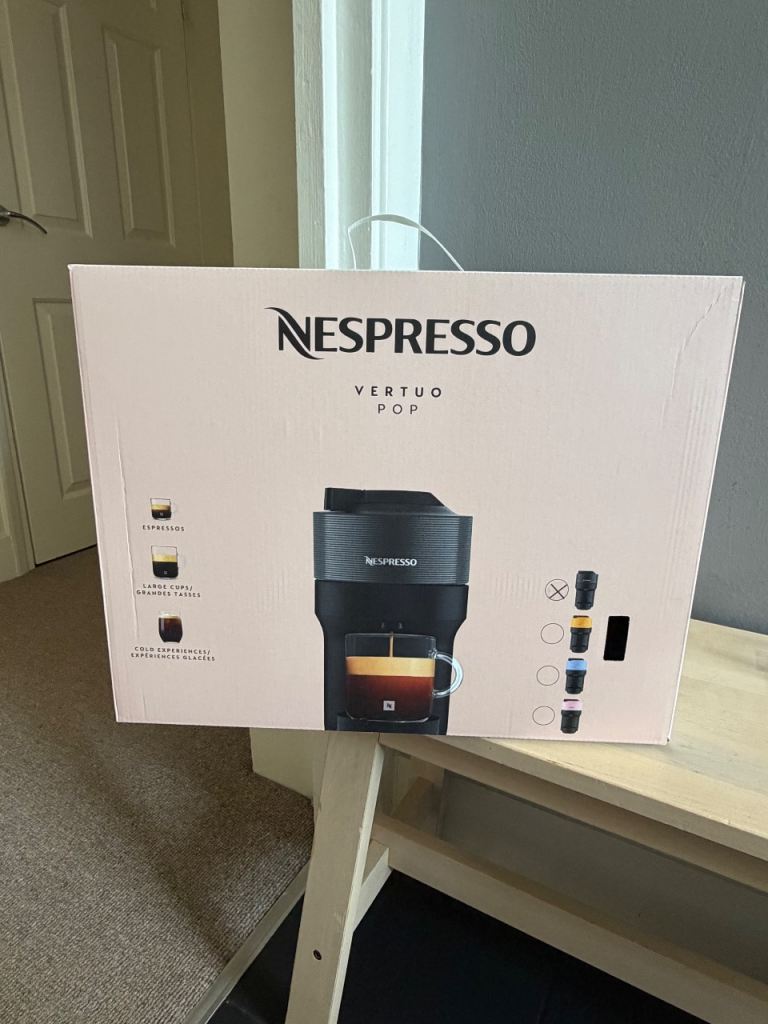 Nespresso Vertuo Pop Coffee Machine, Liquorice Black