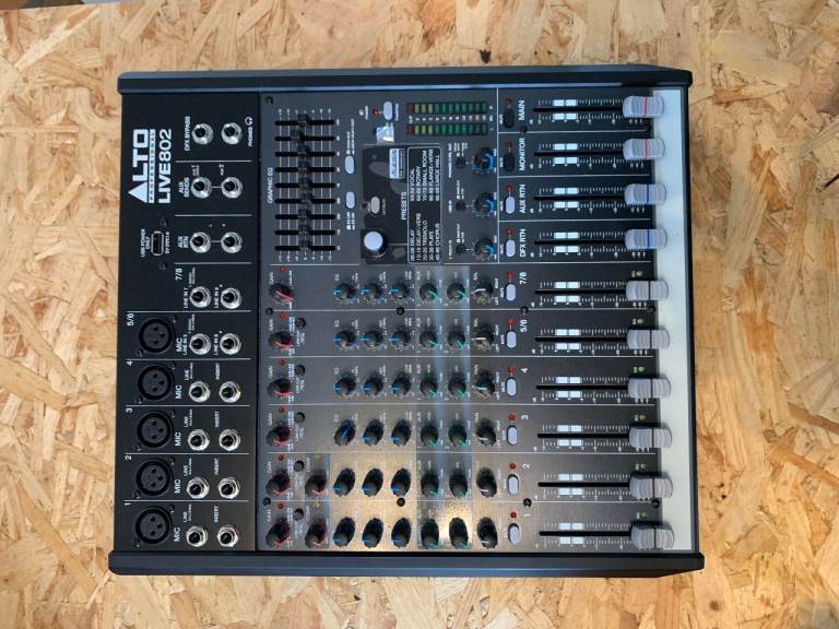 image for  Alto Live 802 Mixing Console 8 Channels Stage Mixer - Black