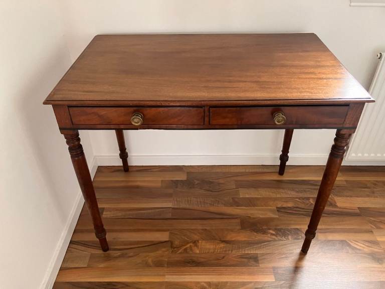 Beautiful wooden antique desk with two drawers