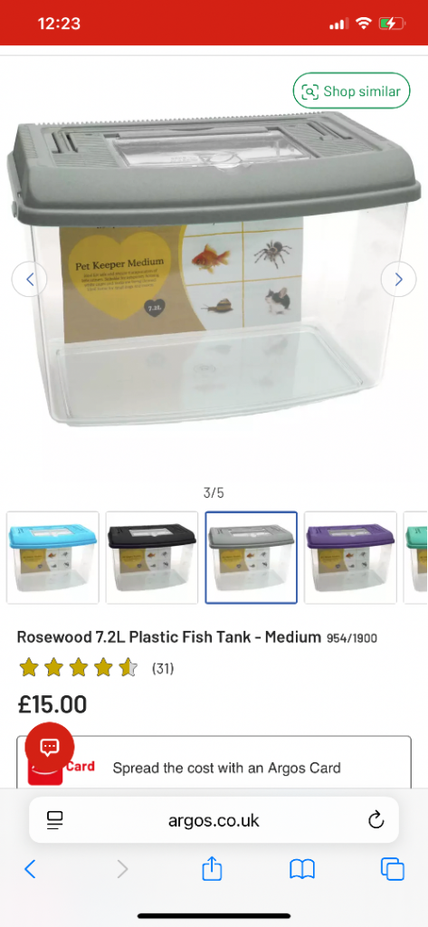 Small fish tank 