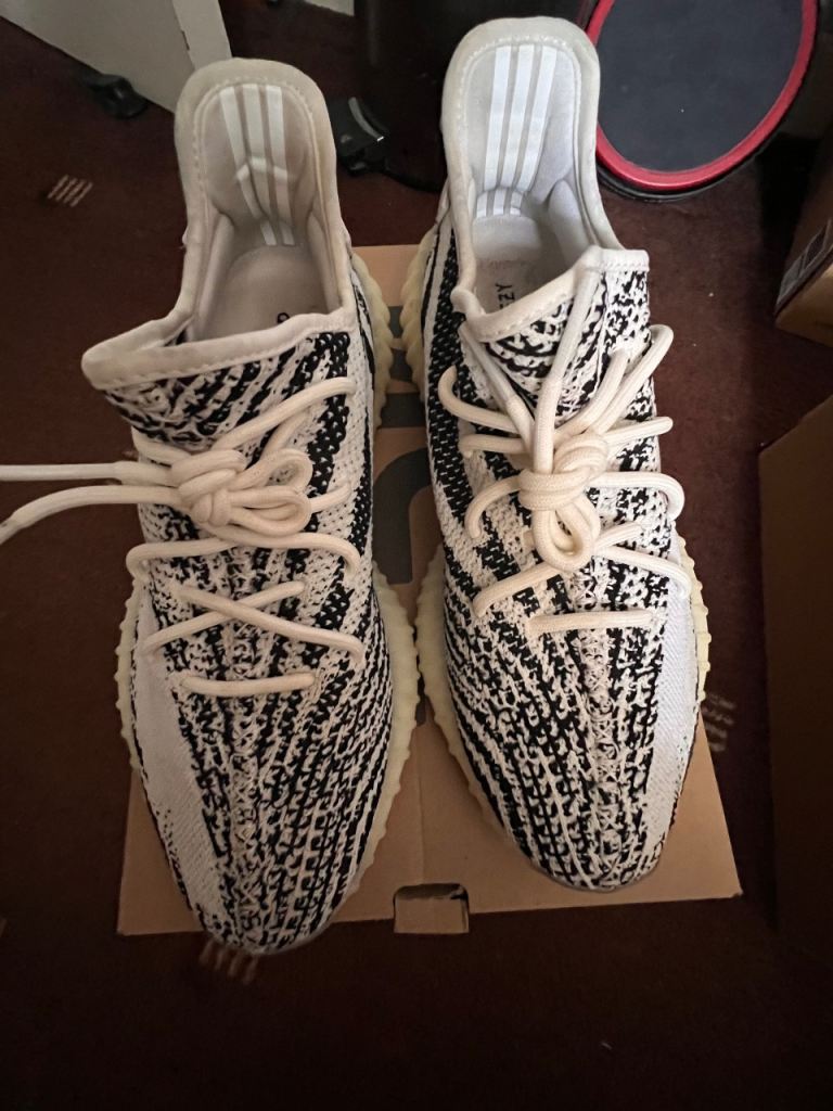 Adidas Yeezy Zebra 350 V2 trainers with original box 