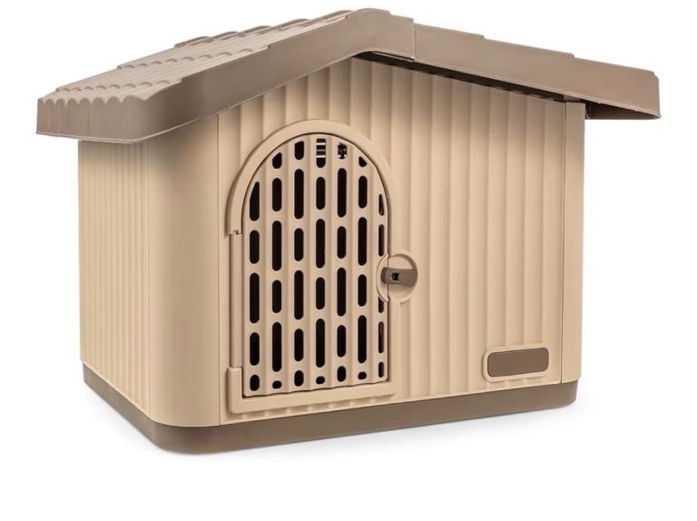 New Plastic Pet House / Dog Kennel – Beige