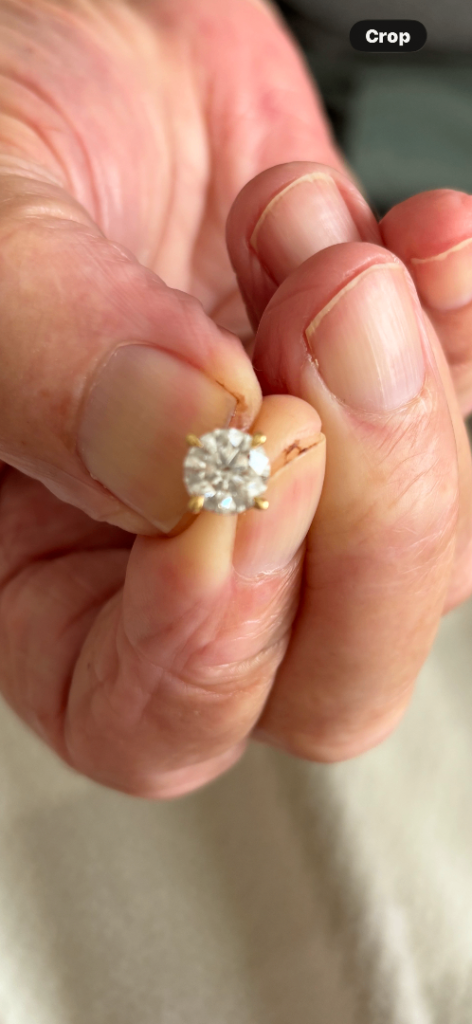 lab grown diamonds 2 x 1.76 Ct custom made earrings 