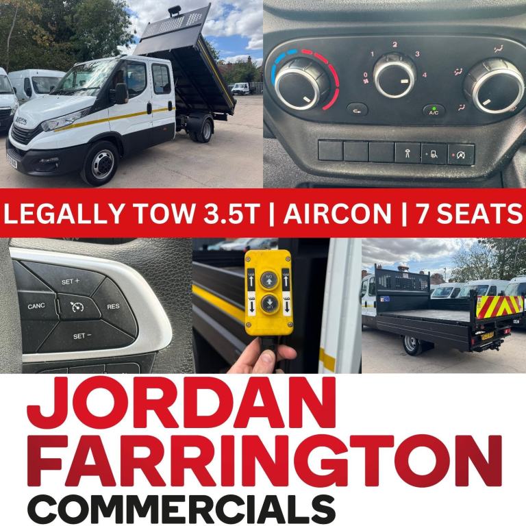 2023 IVECO DAILY RWD TWIN REAR WHEEL DOUBLE CREW CAB STEEL BODY TIPPER *AIR-CON*