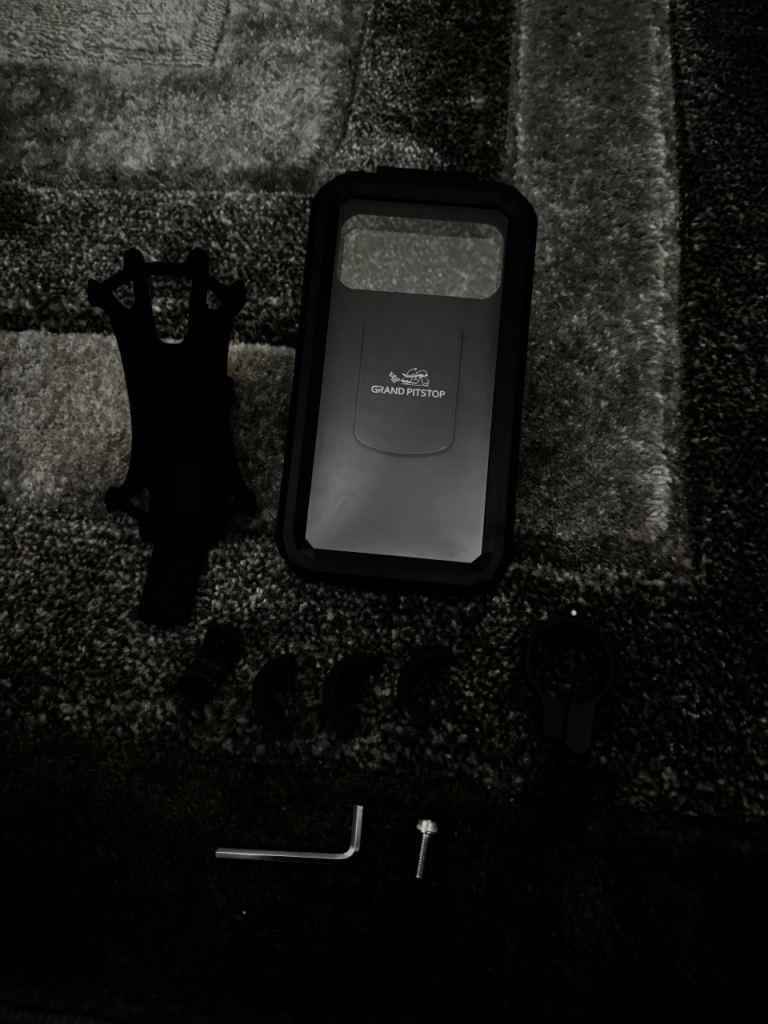 Grand pit stop waterproof motorcycle handle bar phone holder 