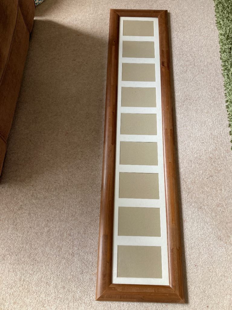 Wooden photo frame with glass