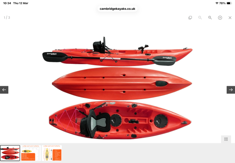 CAMBRIDGE ZANDER KAYAK brand NEW IN PACKAGING. FREE COVER and TROLLEY 