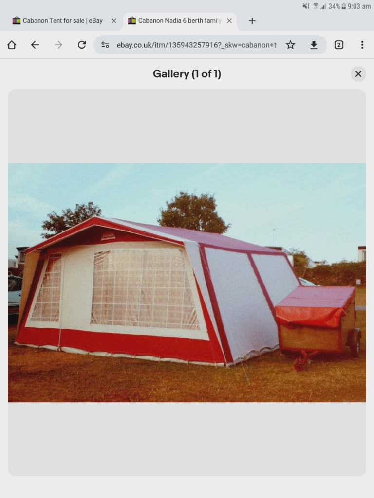 VINTAGE CABANON NADIA FRAME TENT