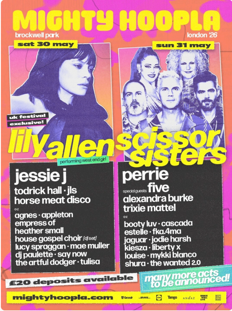 1 x Mighty Hoopla Saturday day ticket - Lily Allen West End Girl
