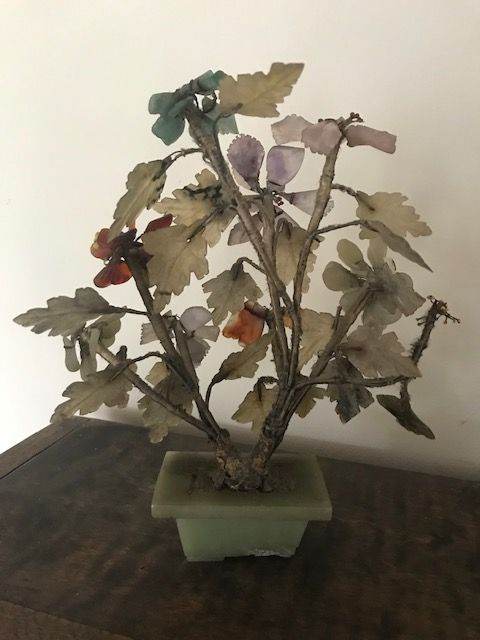Vintage Chinese Semi Precious Stone ‘Bonsai’ Tree Ornament 