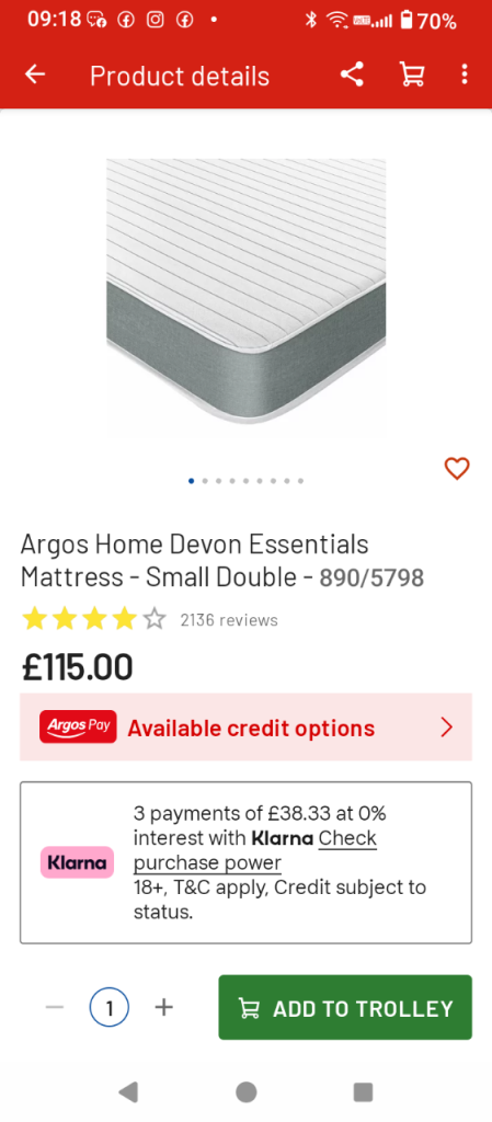 Double mattress as new 