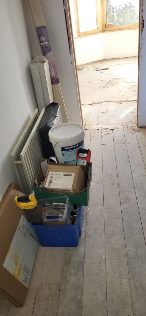 Tools, wood, equipment, paint, doors, tiles and multiple items for sale. Best offer starting @£10 