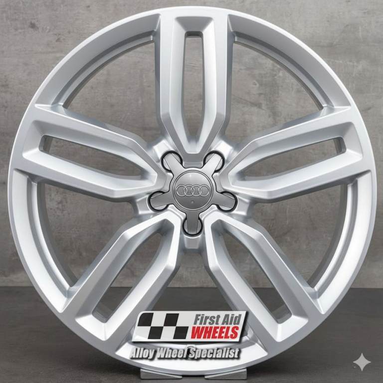 R632S Swap AUDI SQ5 8R 4X 21'' GENUINE 5 TWIN SPOKE BRIGHT SILVER ALLOY WHEELS