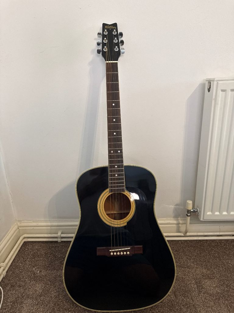 Acoustic Guitar - Black, Good Condition