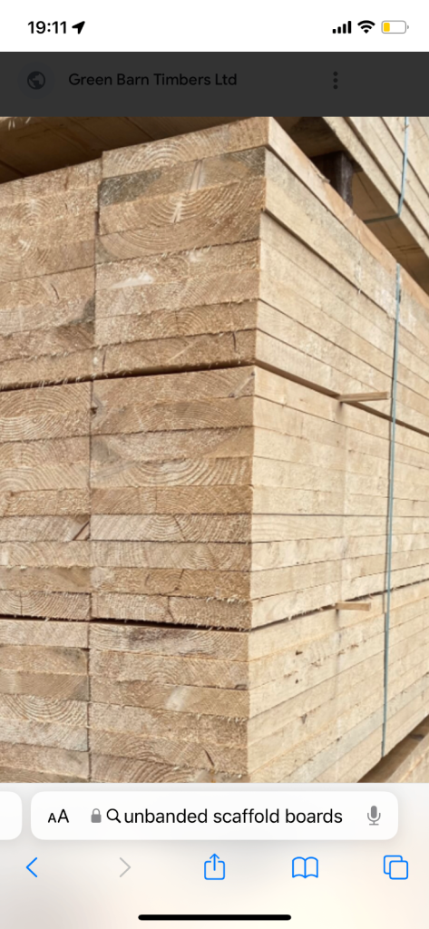 New Un-Banded Scaffold Boards 