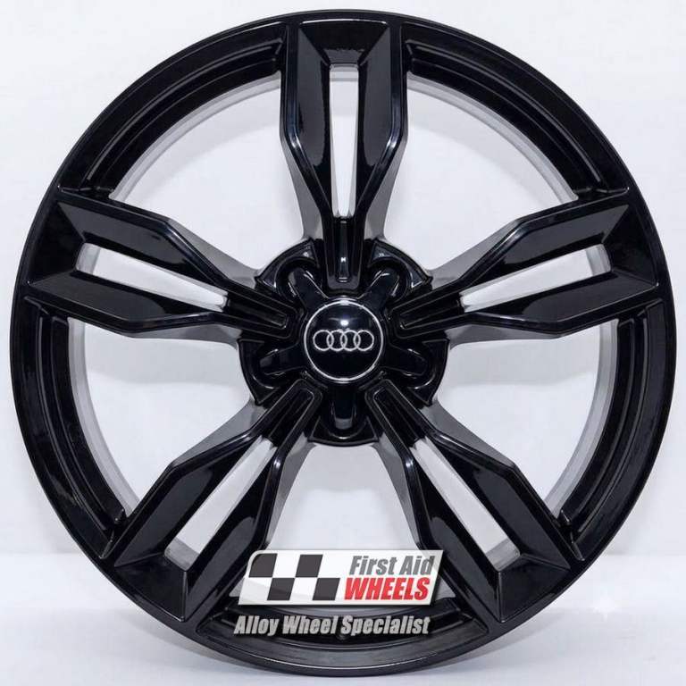 R654BG Swap AUDI TT 8S 4X 19'' GENUINE 5 ARM FACET GLOSS BLACK ALLOY WHEELS