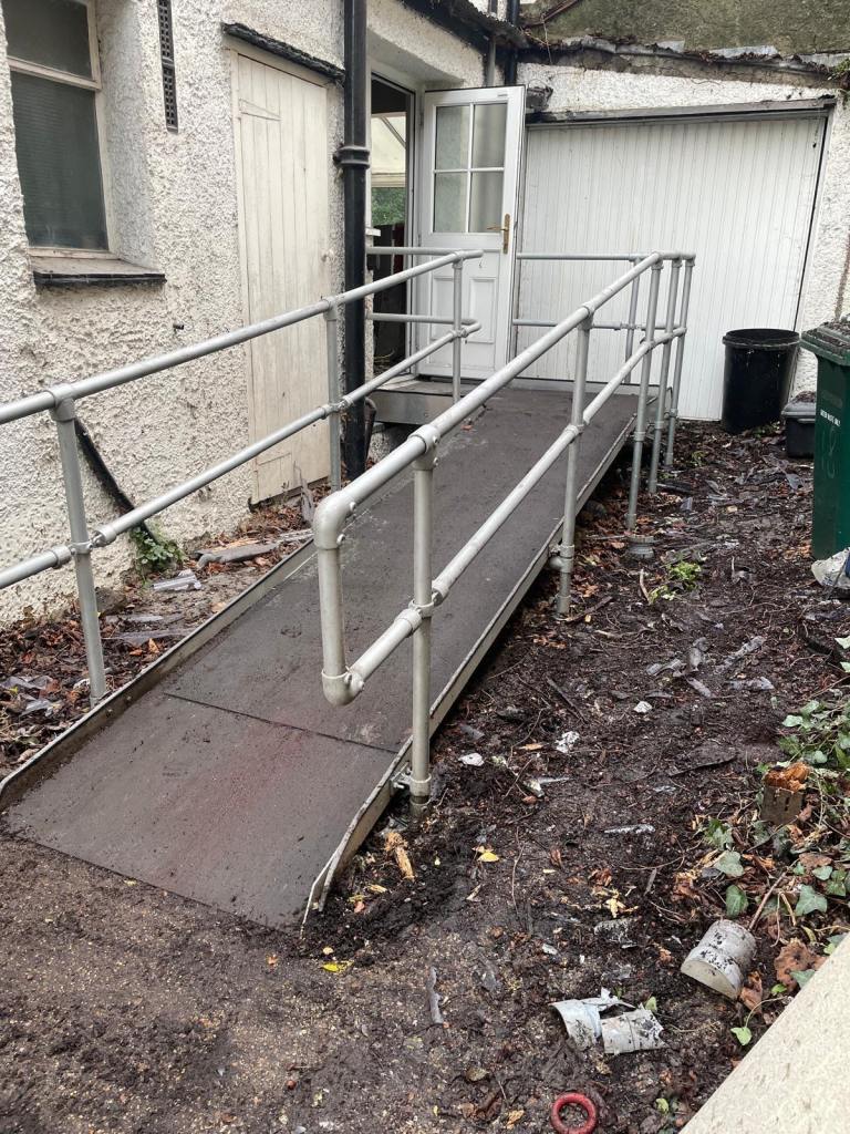 Wheel chair rails and ramp 