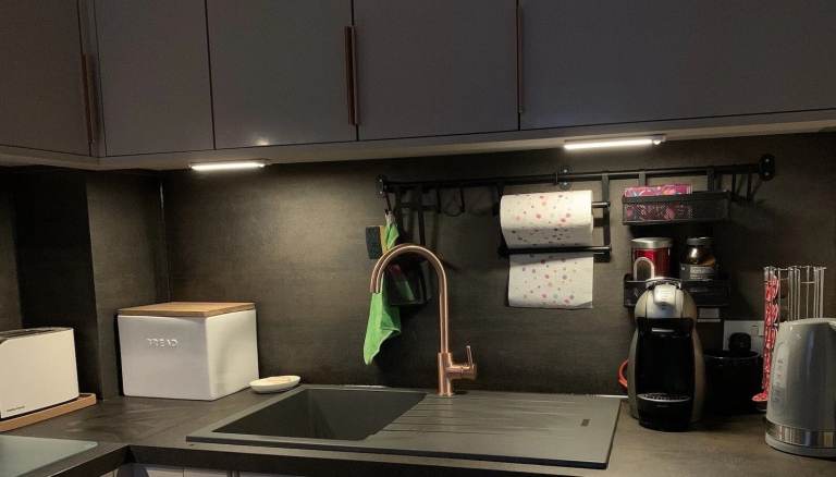 Wren Luxury Laminate Kitchen Worktops Countertops in Oxidised Bronze - priced to clear.