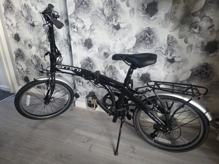 Carrera Folding Bike – Black, Good Condition