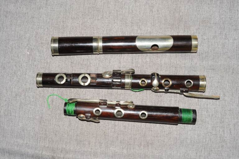 Vintage Wooden 8 key Block Mounted Wooden Flute