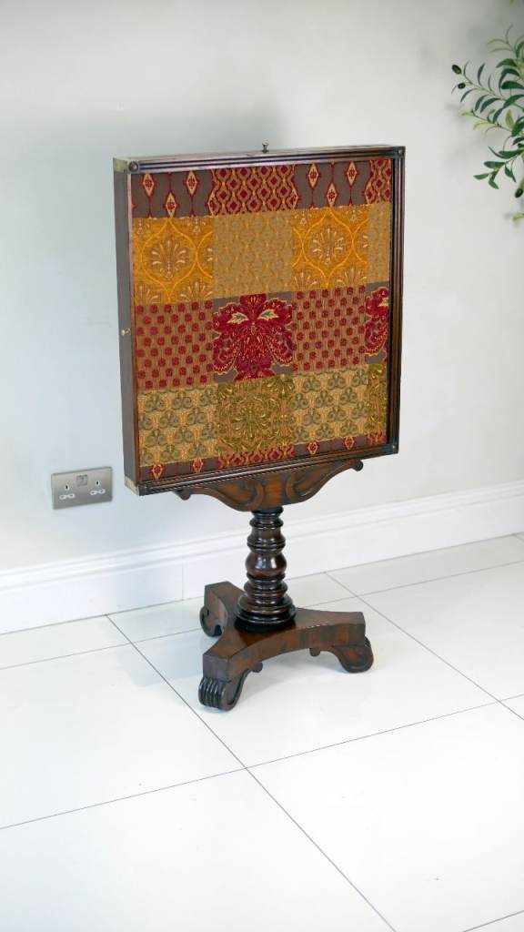 Antique Vintage Regency Georgian Furniture Fire Screen