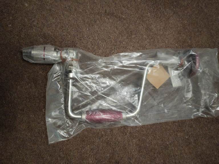 New, hand brace drill by York.
