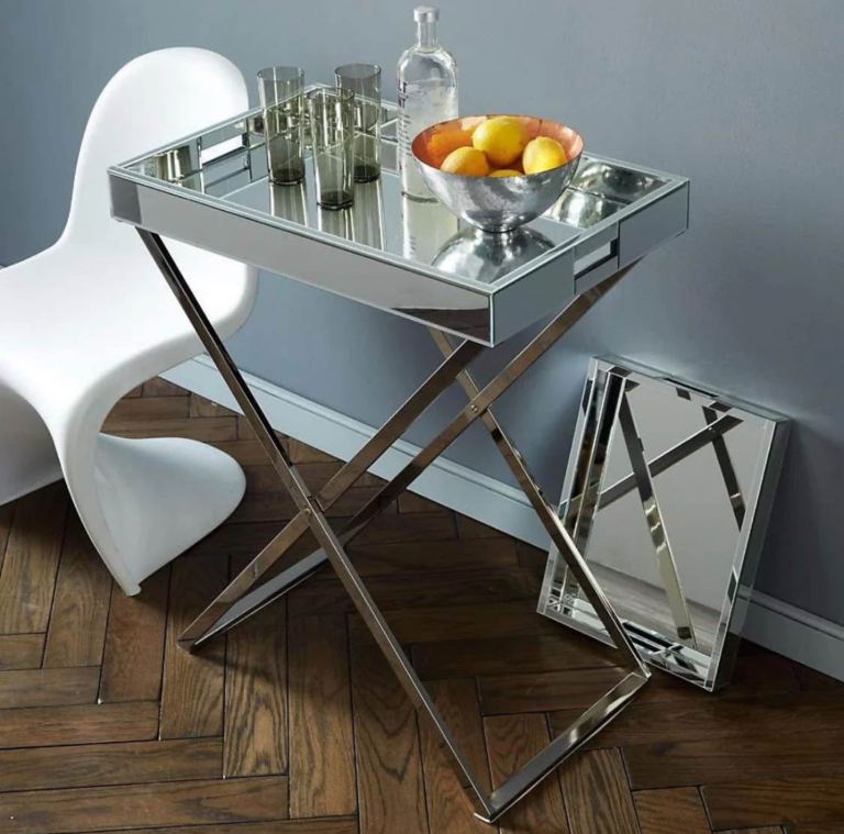 Mirrored Butler Tables 