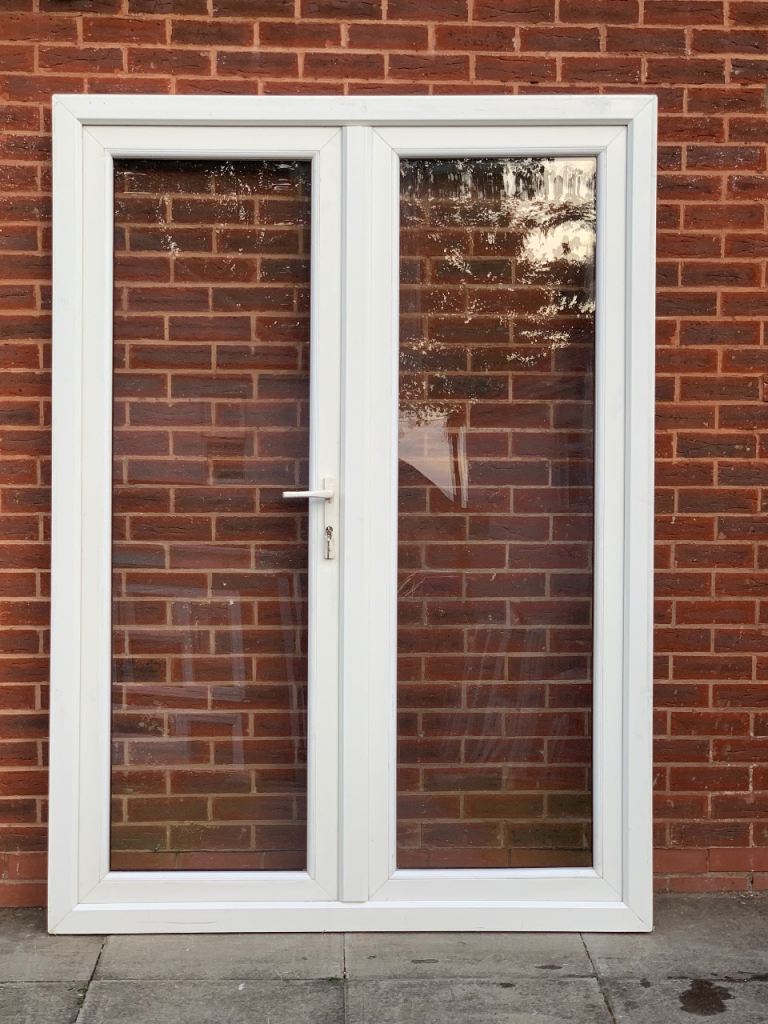 UPVC DOUBLE GLAZED FRENCH PATIO DOOR WITH 3 KEYS 152cm WIDE 211cm HIGH Can Deliver