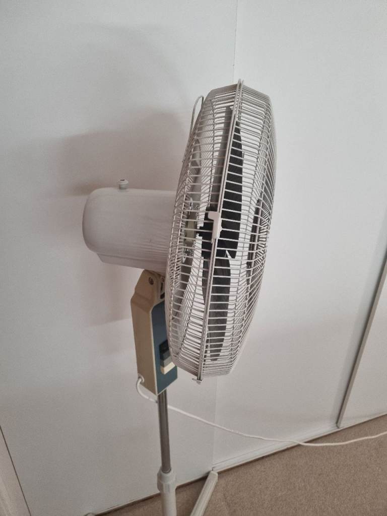 Large White Pedestal Fan 
